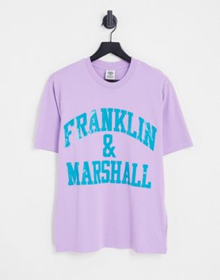 Franklin & Marshall t-shirt with logo in purple