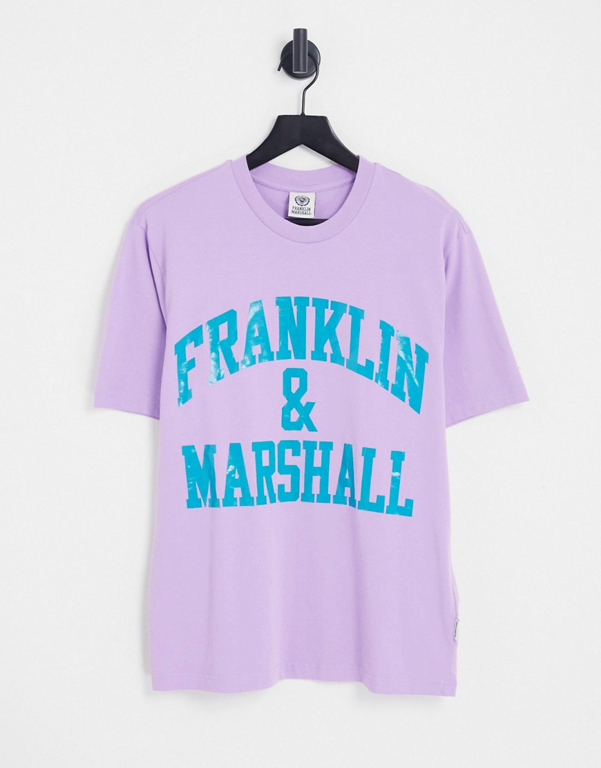 Franklin & Marshall t-shirt with logo in purple
