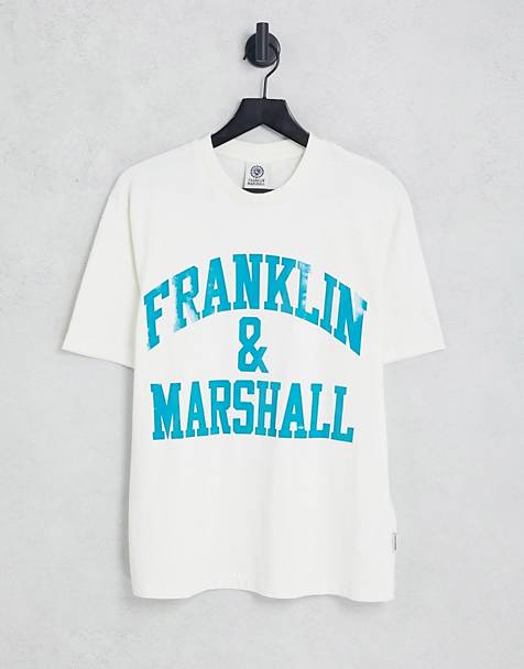 Franklin and Marshall Logo Top Short Sleeve Black Boys T-Shirt FMS0097 023 