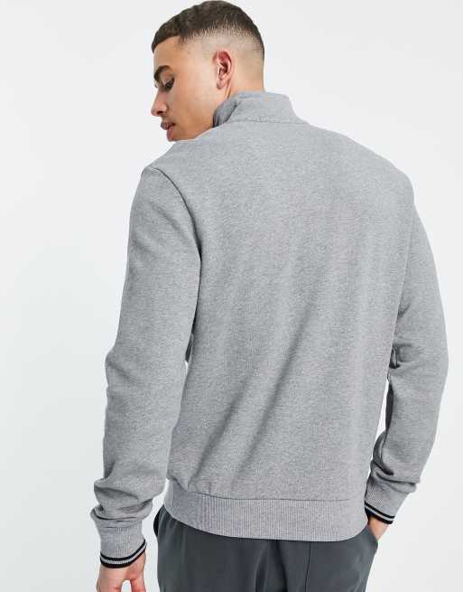 Fred perry grey 2025 half zip jumper