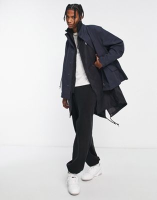 Fred Perry 2 in 1 double layered parka in navy