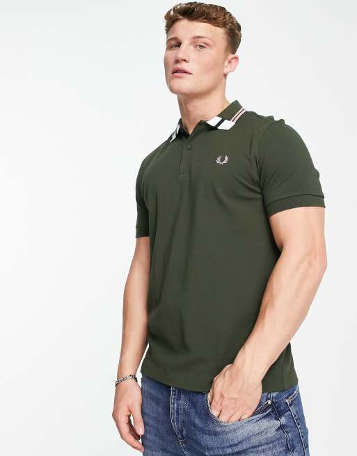 fred perry abstract collar polo shirt