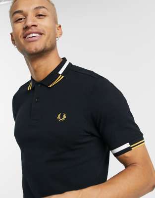 fred perry tipped polo shirt