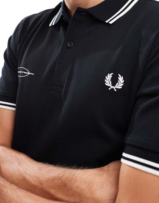 Fred Perry Advantage polo shirt in black ASOS