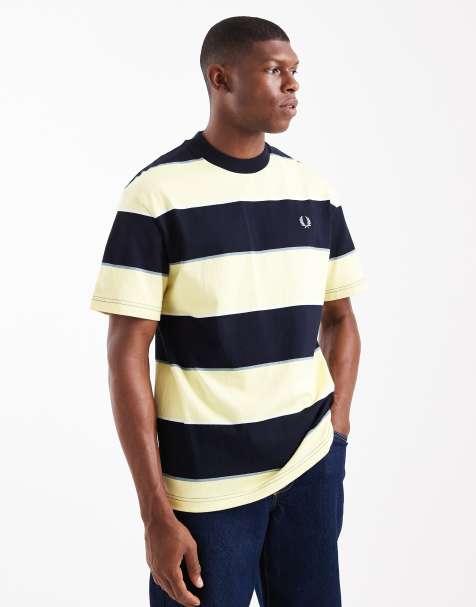Fred Perry - Afslappet T-shirt med sorte/gule striber - view 1