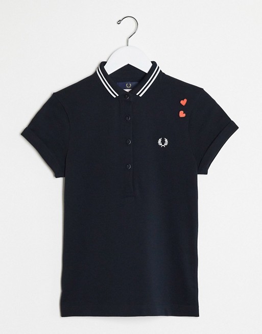 Fred Perry Amy shirt with heart detail