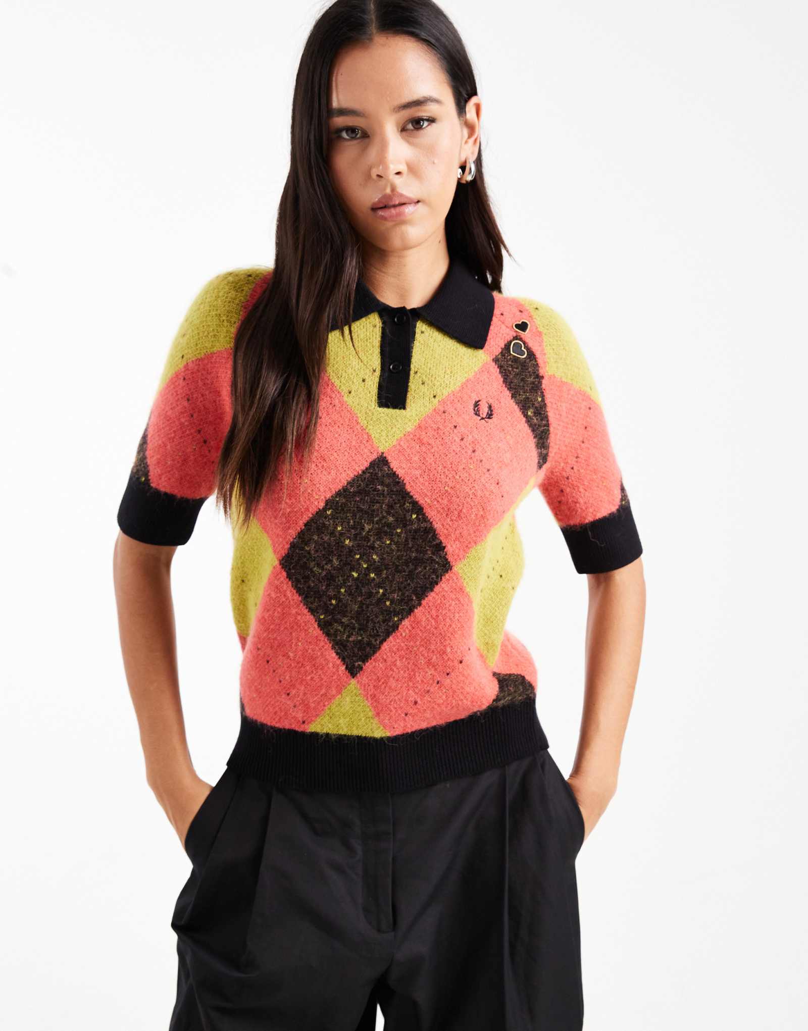 Трикотажная рубашка поло Fred Perry argyle из многослойного материала