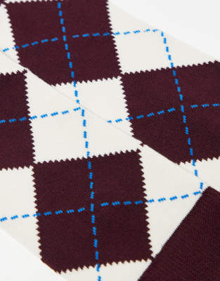 Fred Perry Argyle Socks In Black