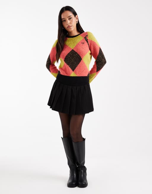 Fred Perry argyle sweater in multi | ASOS
