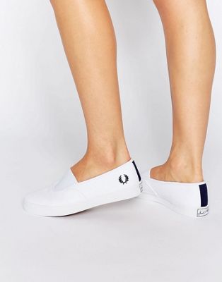 Fred Perry Aubyn White Slip On Canvas 