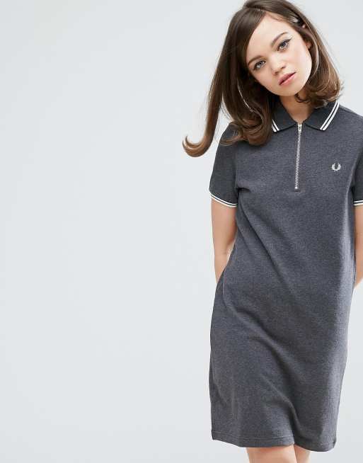 Fred Perry - Authentic - Robe à encolure zippée et double liseré
