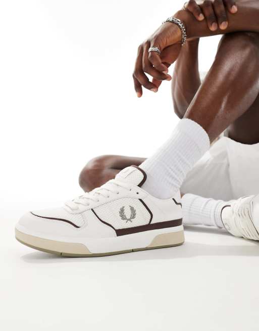 【FRED PERRY】 ★ B300 Textured Nubuck / Suede ★ Fred Perry B300 TEXTURED LEATHER / BRANDED Beige / Black