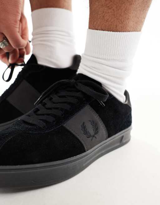 Fred Perry - B4 - Sneakers nere in camoscio, 3 di 5
