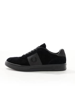Fred Perry B4 Suede Trainers Black
