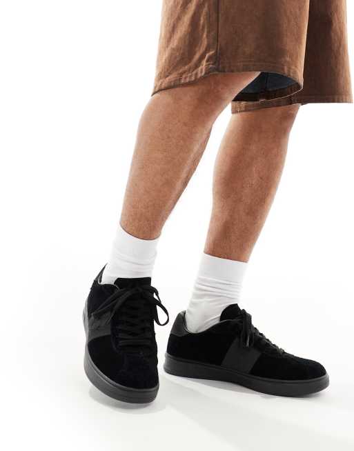 【FRED PERRY】B4 LEATHER/SUEDE (220) R6746 Fred Perry B4 Suede Trainers Black | Mainline Menswear