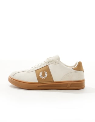 Fred Perry B4 Suede Sneakers In White