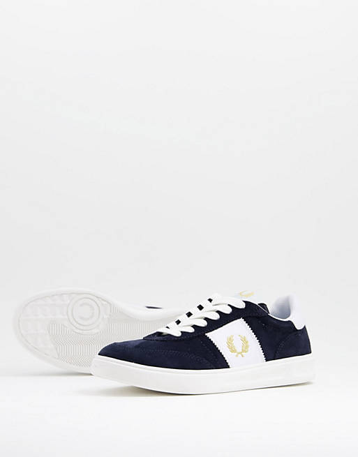 Fred Perry B400 suede trainers in navy