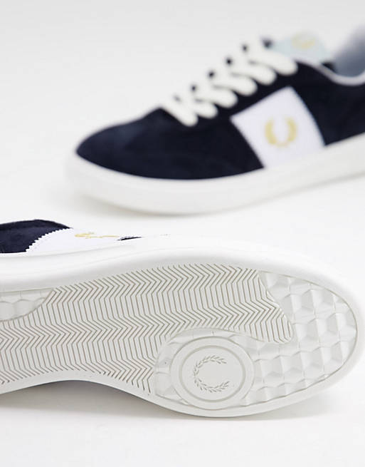  Trainers/Fred Perry B400 suede trainers in navy 
