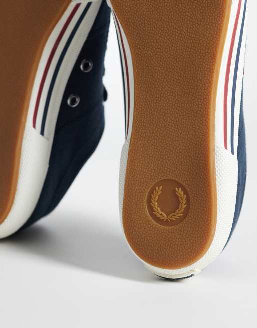 Fred Perry - B708 Tennis - Marineblå sneakers i kanvas med vintage-logo, 4 af 5