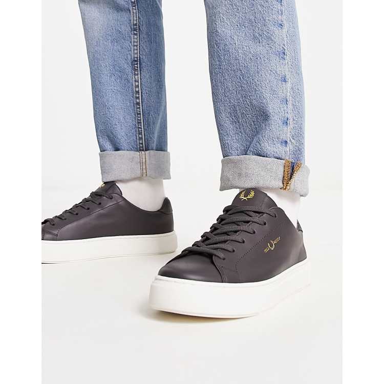 【FRED PERRY】 ★ B71 TEXTURED LEATHER / NUBUCK ★ Fred Perry B71 Textured Lthr/nubuck V80 Ecru/gold – Stayhard.com