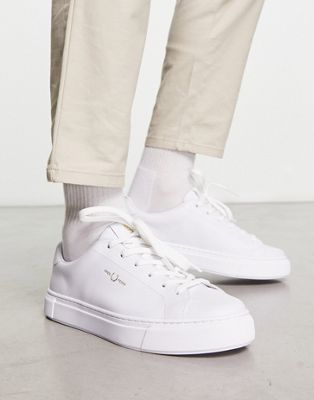 Fred Perry b71 leather trainers in white