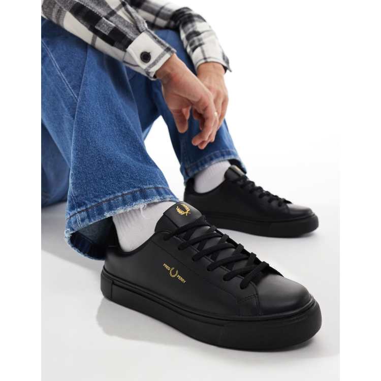 Fred Perry B71 Leder Sneaker in Schwarz ASOS