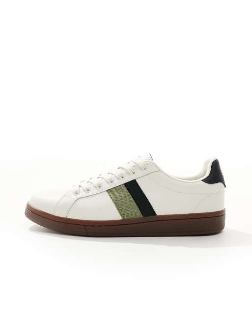 Fred Perry - B721 - Baskets en cuir avec bandes - Blanc, 2 de 5