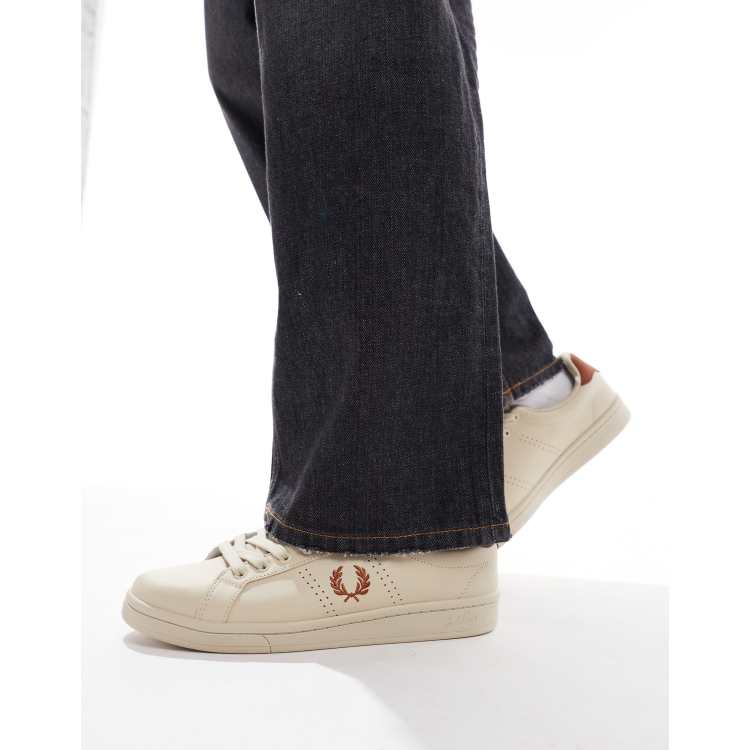 Fred Perry B721 leather sneakers in beige | ASOS