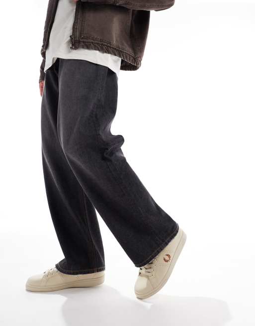 Fred Perry B721 leather sneakers in beige, 3 of 5