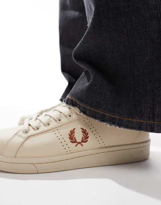 Fred Perry B721 leather sneakers in beige | ASOS