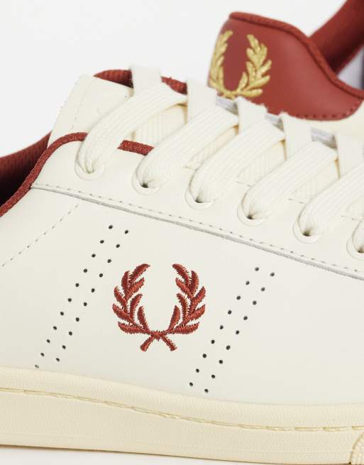 Fred Perry B721 leather sneakers in ecru, 4 of 4