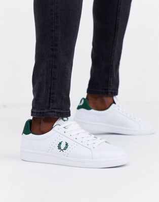 Fred Perry B721 leather sneakers in white | ASOS