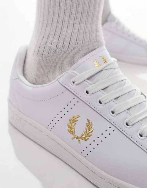 Fred Perry B721 leather sneakers in white | ASOS
