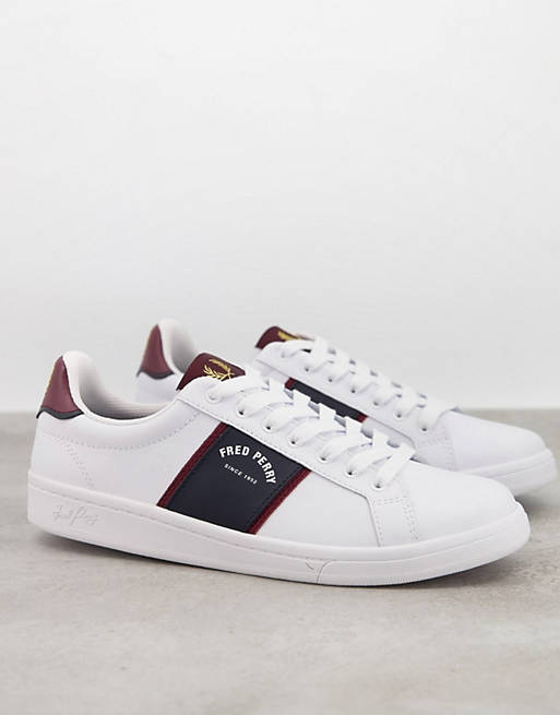 Fred Perry BNIB Fred Perry B721 Leather Arch Branded Trainers UK 10 EUR 44 B1271 Snow White 