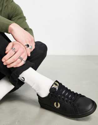 fred perry black trainers