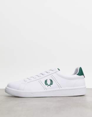 fred perry b721 leather trainers in white