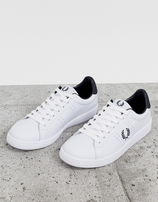 Fred Perry B721 leather trainers in white | ASOS