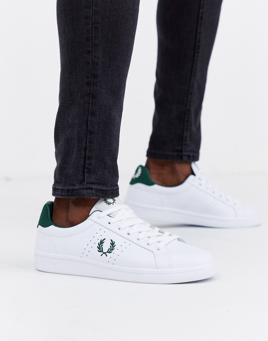 Fred Perry B721 leather trainers in white