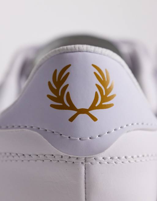 Fred Perry – B721 – Leder-Sneaker in Weiß mit Logo, 5 von 5