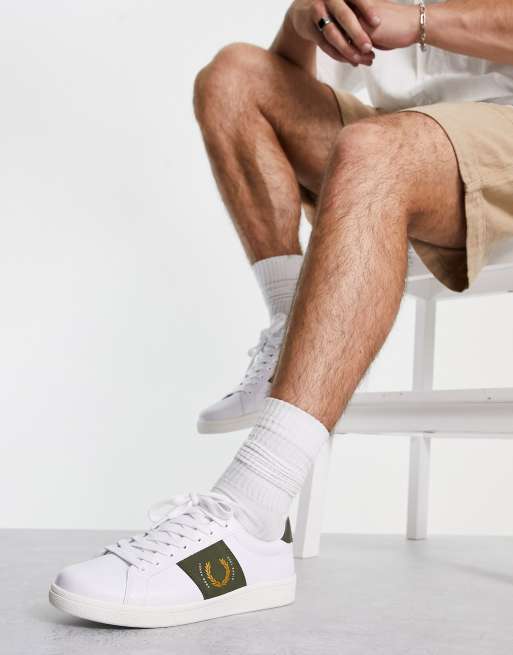 fred perry b721 leather white
