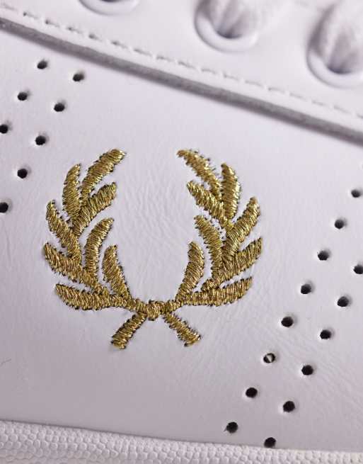 Fred Perry - B721 - Sneakers in pelle bianche con logo, 3 di 5