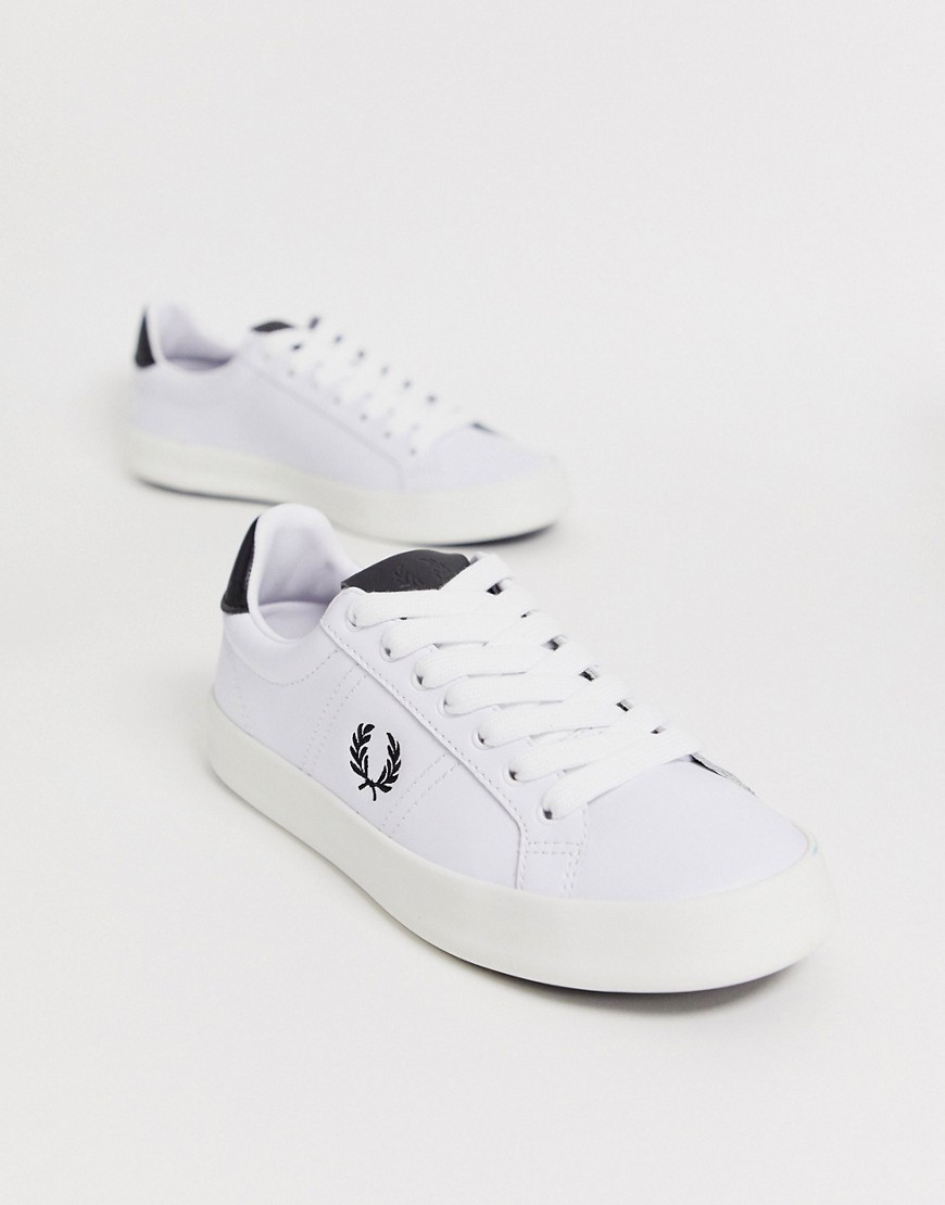 Fred Perry b721 vulc leather trainers-White