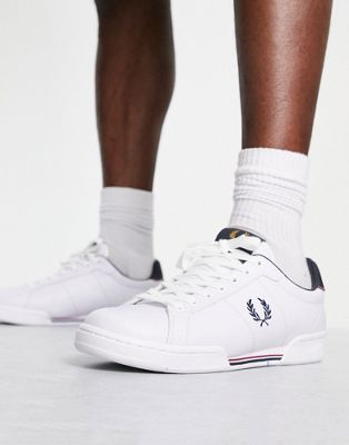 Fred Perry B722 leather trainers in white - ASOS Price Checker