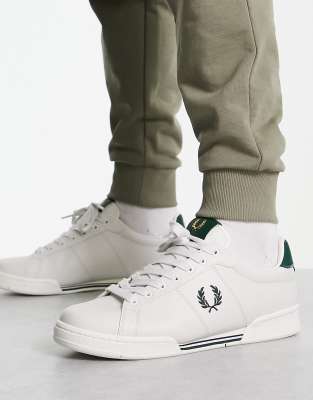 Fred Perry B722 leather trainers in white - ASOS Price Checker