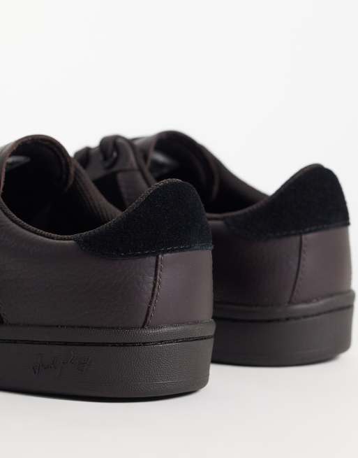 Fred Perry B725 suede stripe leather sneakers in black and brown , 5 of 5