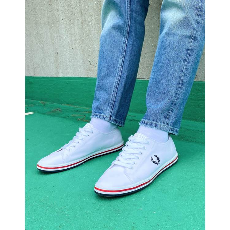 Fred Perry B7259 kingston twill sneakers in white | ASOS