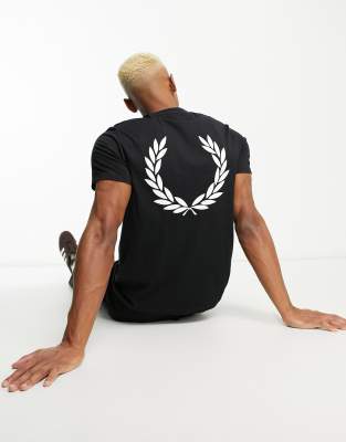 Fred Perry back graphic t-shirt in black