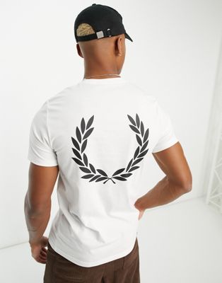 Fred Perry back graphic t-shirt in white | ASOS