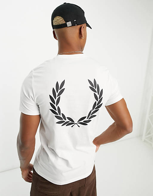 Fred Perry back graphic t-shirt in white