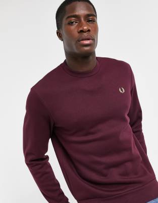 fred perry burgundy sweatshirt